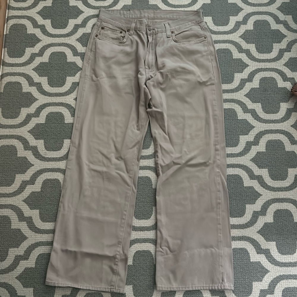 Tan Lucky Brand short length classic fit Dungarees